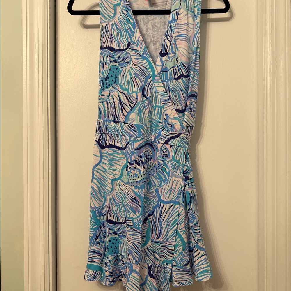 Lilly Pulitzer Blue and White One Piece with A-Line Silhouette
